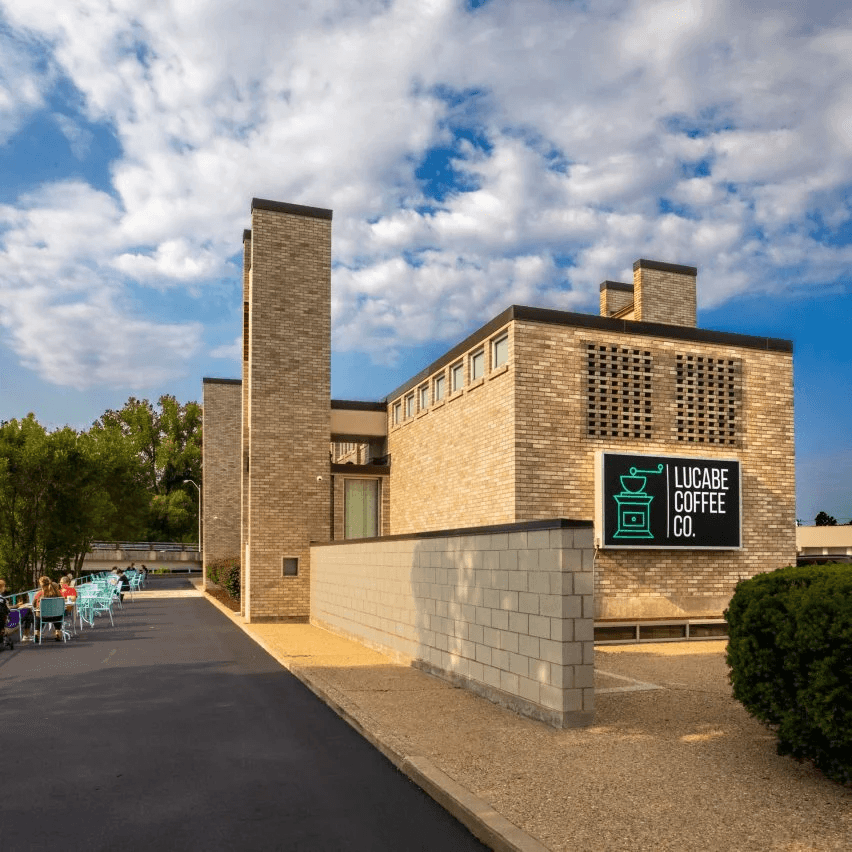 Lucabe Coffee Company opens in mid-century Indiana bank building